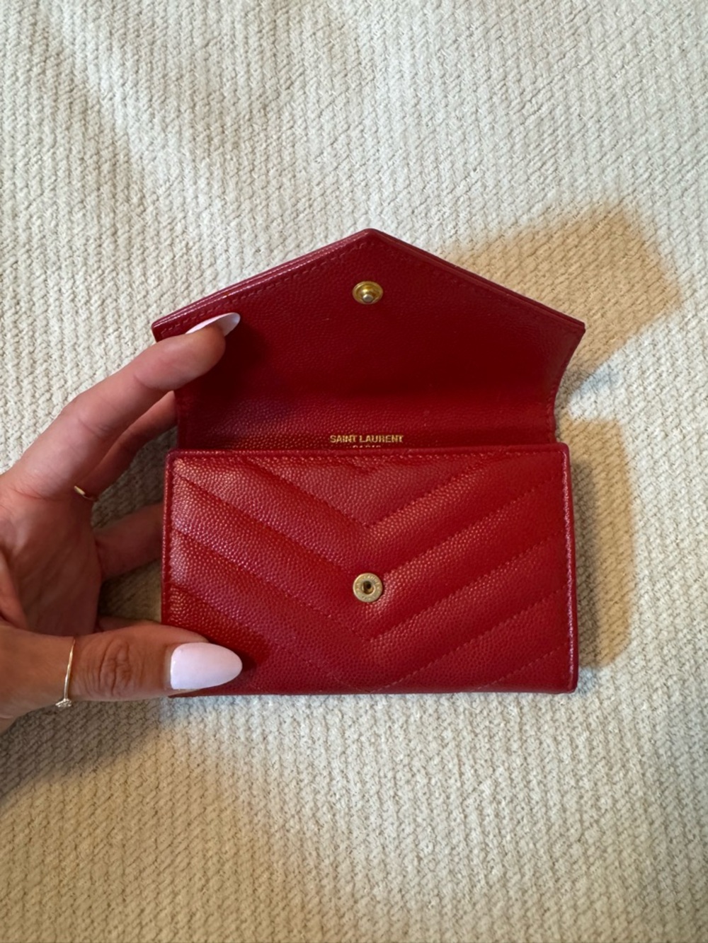 YSL Red Cassandre Wallet - Picture 3 of 8